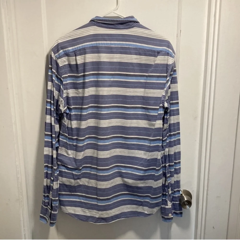 J. Crew Blue Striped Men's Shirt